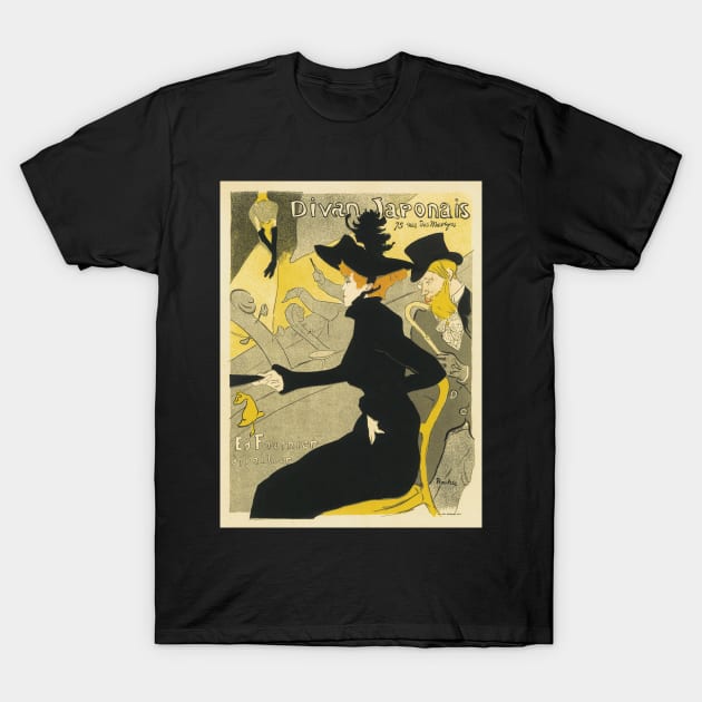 Divan Japonais by Toulouse Lautrec T-Shirt by MasterpieceCafe